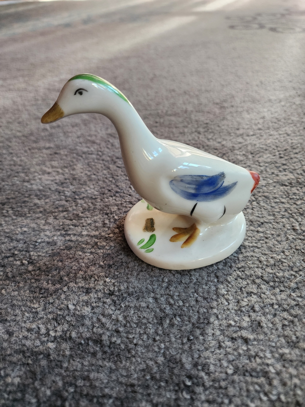 Vintage Duck Figurine Hand Painted Knox Imperial Pretty Cabin Country Decor 4"